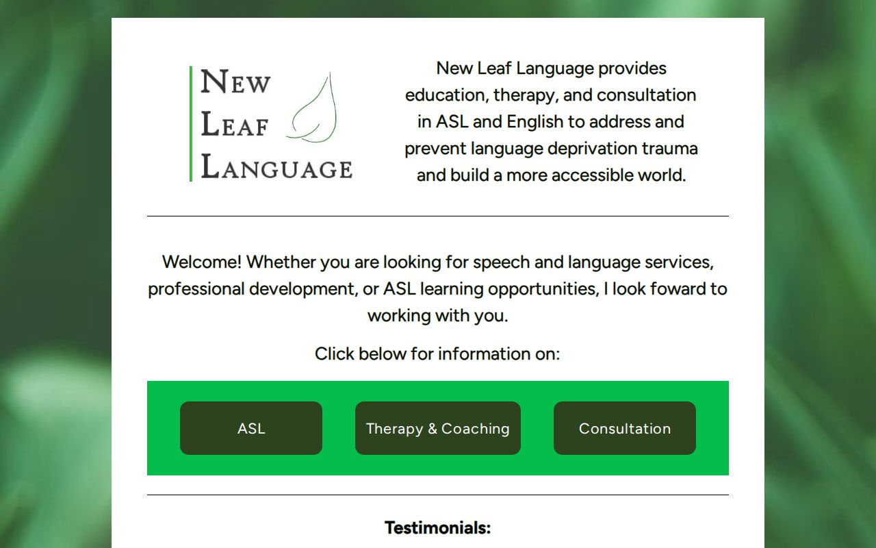 New Leaf Language